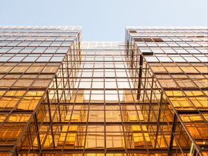 Preview wallpaper facade, buildings, bottom view, architecture