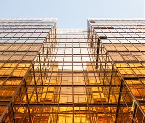 Preview wallpaper facade, buildings, bottom view, architecture