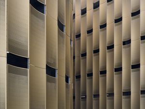 Preview wallpaper facade, buildings, perforation, architecture
