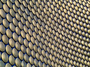 Preview wallpaper facade, circles, metallic, surface