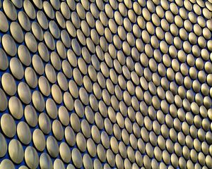 Preview wallpaper facade, circles, metallic, surface