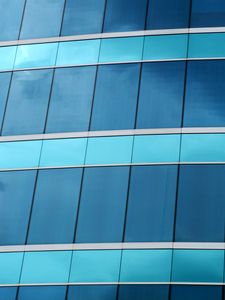 Preview wallpaper facade, lines, stripes, building, blue
