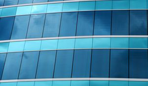 Preview wallpaper facade, lines, stripes, building, blue