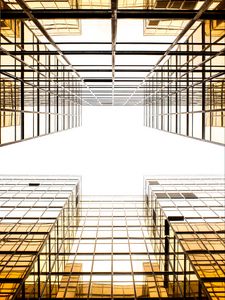 Preview wallpaper facade, sky, architecture, minimalism, bright