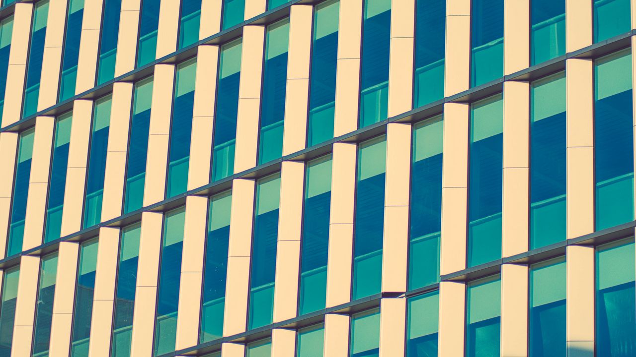 Wallpaper facade, stripes, windows, building