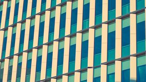 Preview wallpaper facade, stripes, windows, building