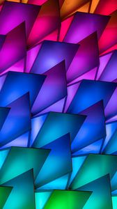 Preview wallpaper facade, structure, colorful, glow, backlight
