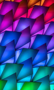 Preview wallpaper facade, structure, colorful, glow, backlight