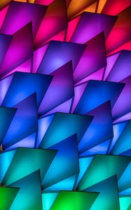 Preview wallpaper facade, structure, colorful, glow, backlight