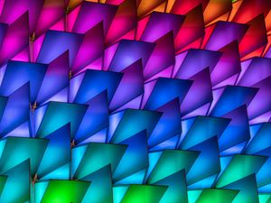 Preview wallpaper facade, structure, colorful, glow, backlight