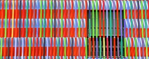 Preview wallpaper facade, window, colorful, boards, stripes