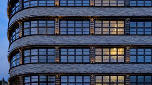 Preview wallpaper facade, windows, architecture, evening