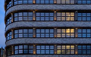 Preview wallpaper facade, windows, architecture, evening