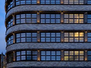 Preview wallpaper facade, windows, architecture, evening