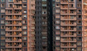 Preview wallpaper facade, windows, balconies, buildings