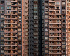 Preview wallpaper facade, windows, balconies, buildings