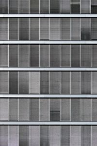 Preview wallpaper facade, windows, blinds, building, black and white