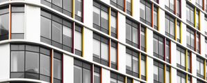 Preview wallpaper facade, windows, building, architecture, stripes