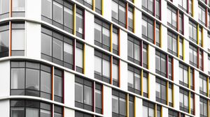 Preview wallpaper facade, windows, building, architecture, stripes