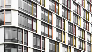 Preview wallpaper facade, windows, building, architecture, stripes