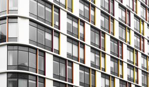 Preview wallpaper facade, windows, building, architecture, stripes