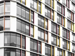 Preview wallpaper facade, windows, building, architecture, stripes