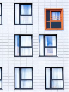 Preview wallpaper facade, windows, building, minimalism, contrast