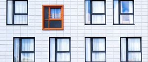 Preview wallpaper facade, windows, building, minimalism, contrast