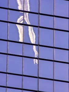 Preview wallpaper facade, windows, building, reflection, sky