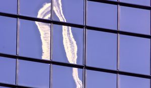 Preview wallpaper facade, windows, building, reflection, sky