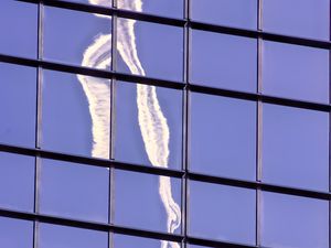 Preview wallpaper facade, windows, building, reflection, sky