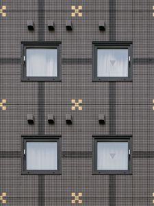 Preview wallpaper facade, windows, building, architecture, gray