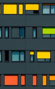 Preview wallpaper facade, windows, colorful, building