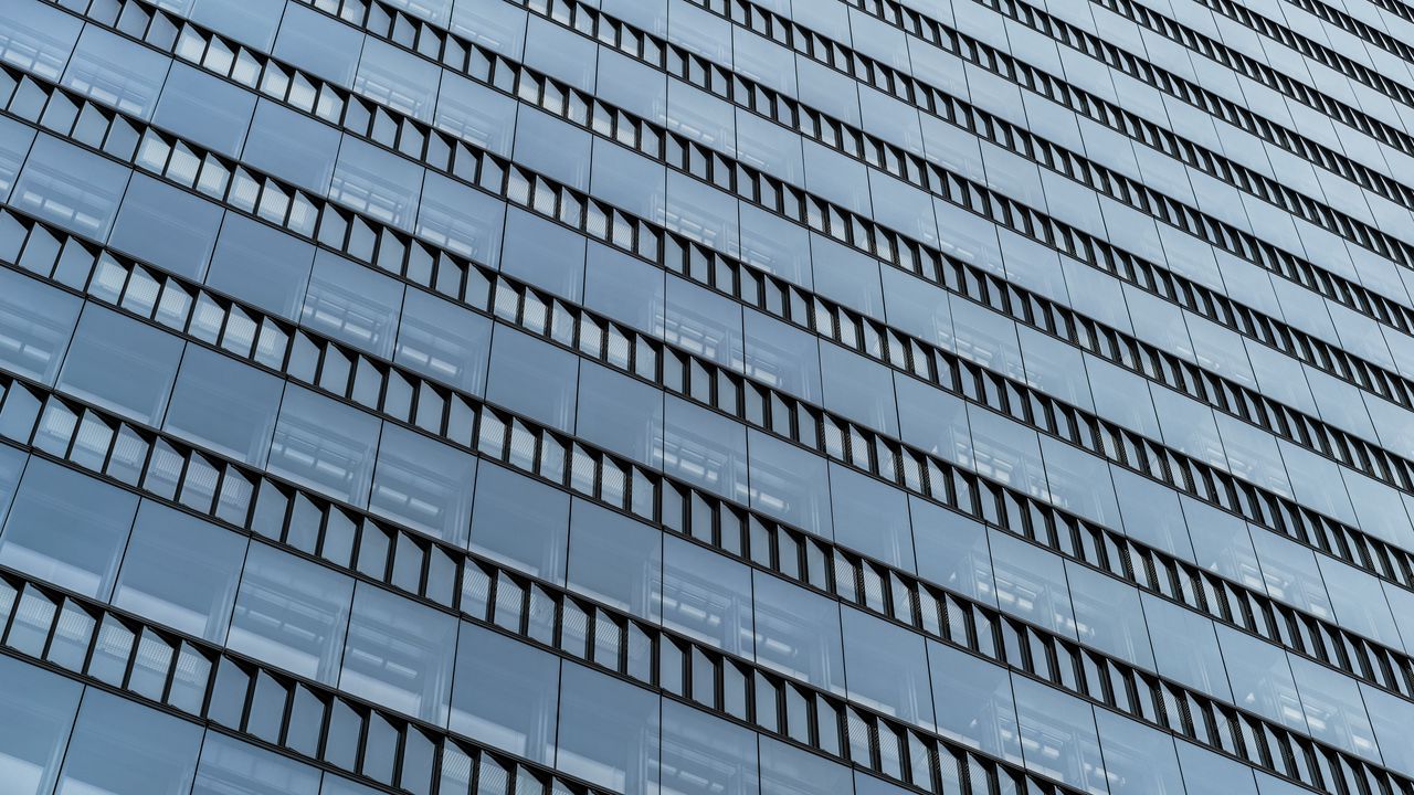 Wallpaper facade, windows, glass, building