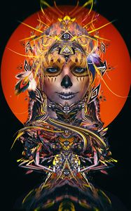 Preview wallpaper face, mask, totem, abstraction, art