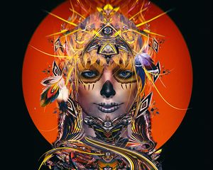 Preview wallpaper face, mask, totem, abstraction, art