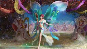 Preview wallpaper fairies, wings, musical instruments, flowers, holiday