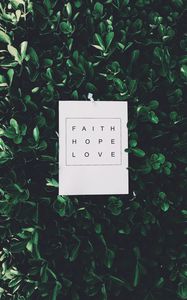 Preview wallpaper faith, hope, love, inscription