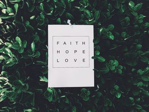 Preview wallpaper faith, hope, love, inscription