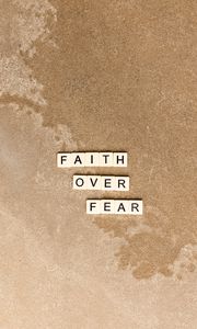 Preview wallpaper faith, inscription, sand