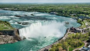 Preview wallpaper falls, niagara, from above, look, steam, expensive