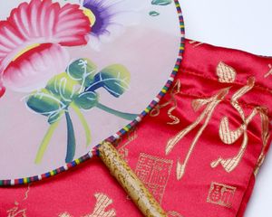 Preview wallpaper fan, fabric, china, embroidery