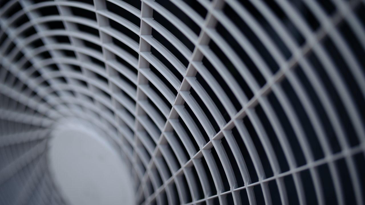 Wallpaper fan, grille, construction, stripes, white
