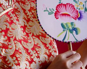 Preview wallpaper fan, kimono, fabrics, patterns