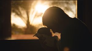 Preview wallpaper father, child, care, tenderness