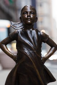 Preview wallpaper fearless girl, sculpture, bronze, new york