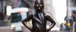 Preview wallpaper fearless girl, sculpture, bronze, new york