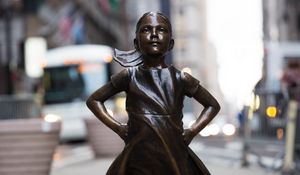 Preview wallpaper fearless girl, sculpture, bronze, new york