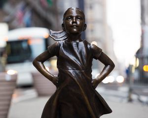 Preview wallpaper fearless girl, sculpture, bronze, new york