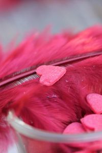 Preview wallpaper feathers, heart, red, bright